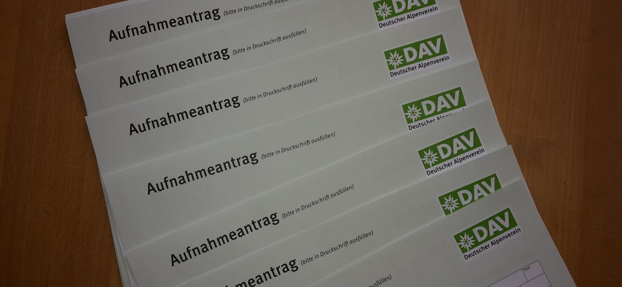 DAV Aufnahmeantrag | © DAV Sektion Fulda