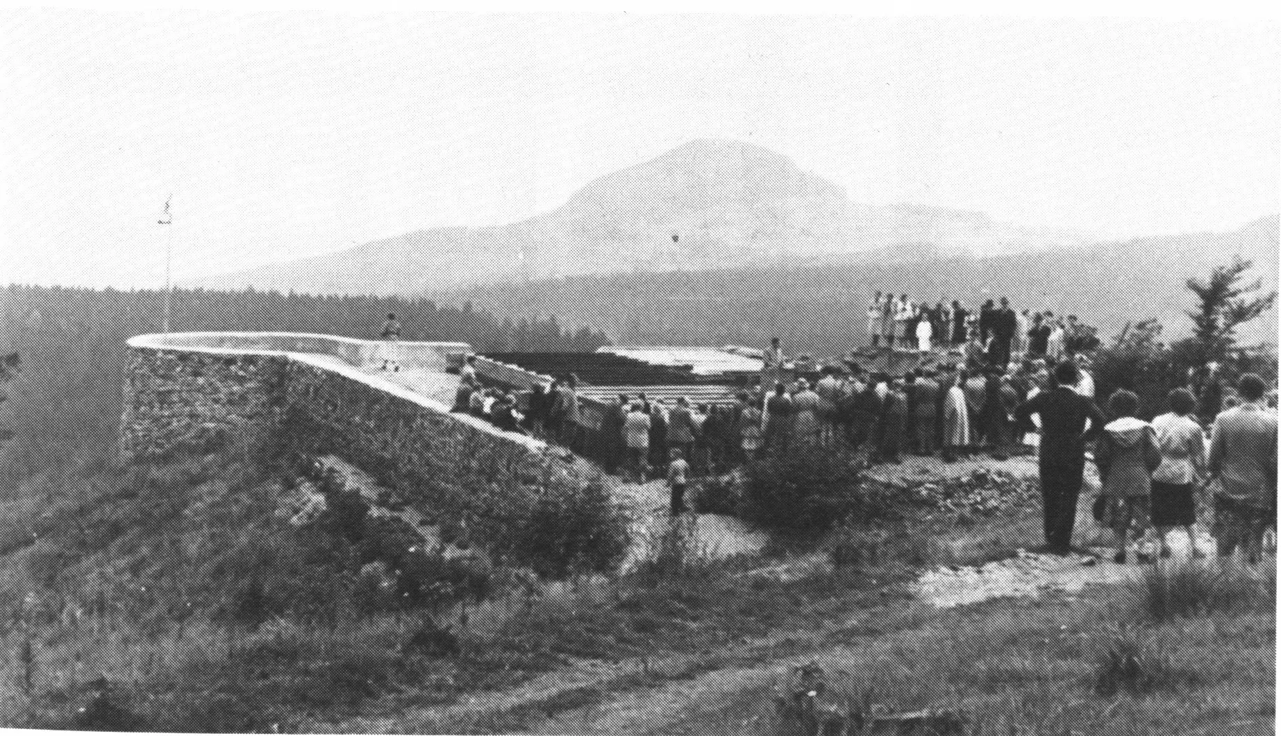 Enzianhütte, Weiherberg, Rhön, historisches Bild Grundsteinlegung | © DAV Sektion Fulda