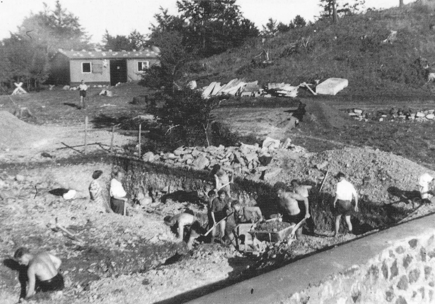 Enzianhütte, Weiherberg, Rhön, historisches Bild Baustelle | © DAV Sektion Fulda