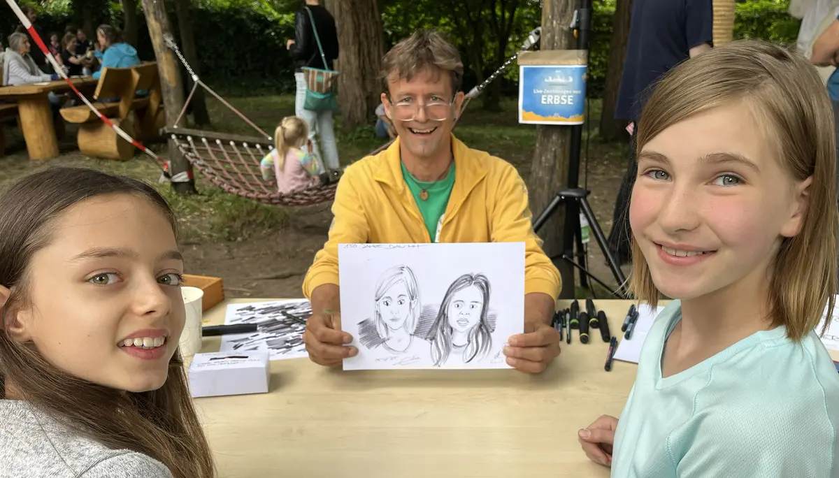 Klettercomiczeichner Erbse Portraitzeichnen | © Klettercomiczeichner Erbse