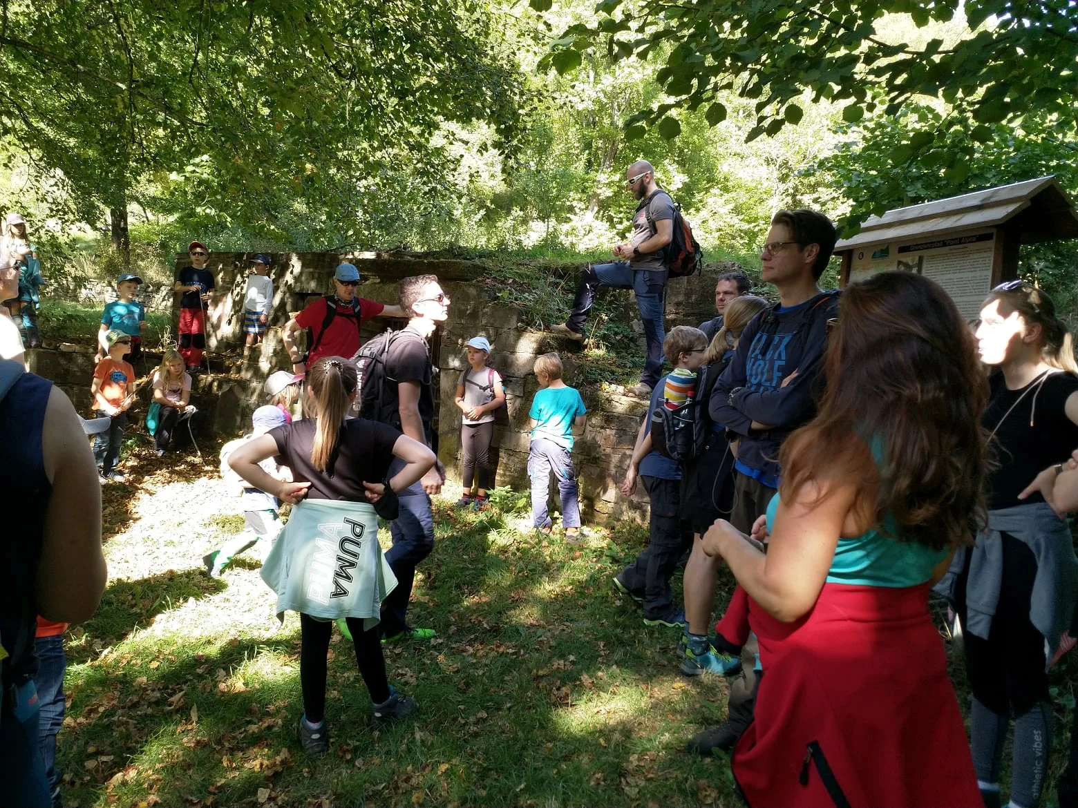 Familiengruppe Wanderung grünes Band 2020 | © DAV Fulda