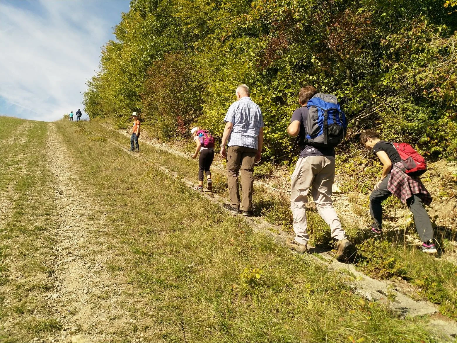 Familiengruppe Wanderung grünes Band 2020 | © DAV Fulda