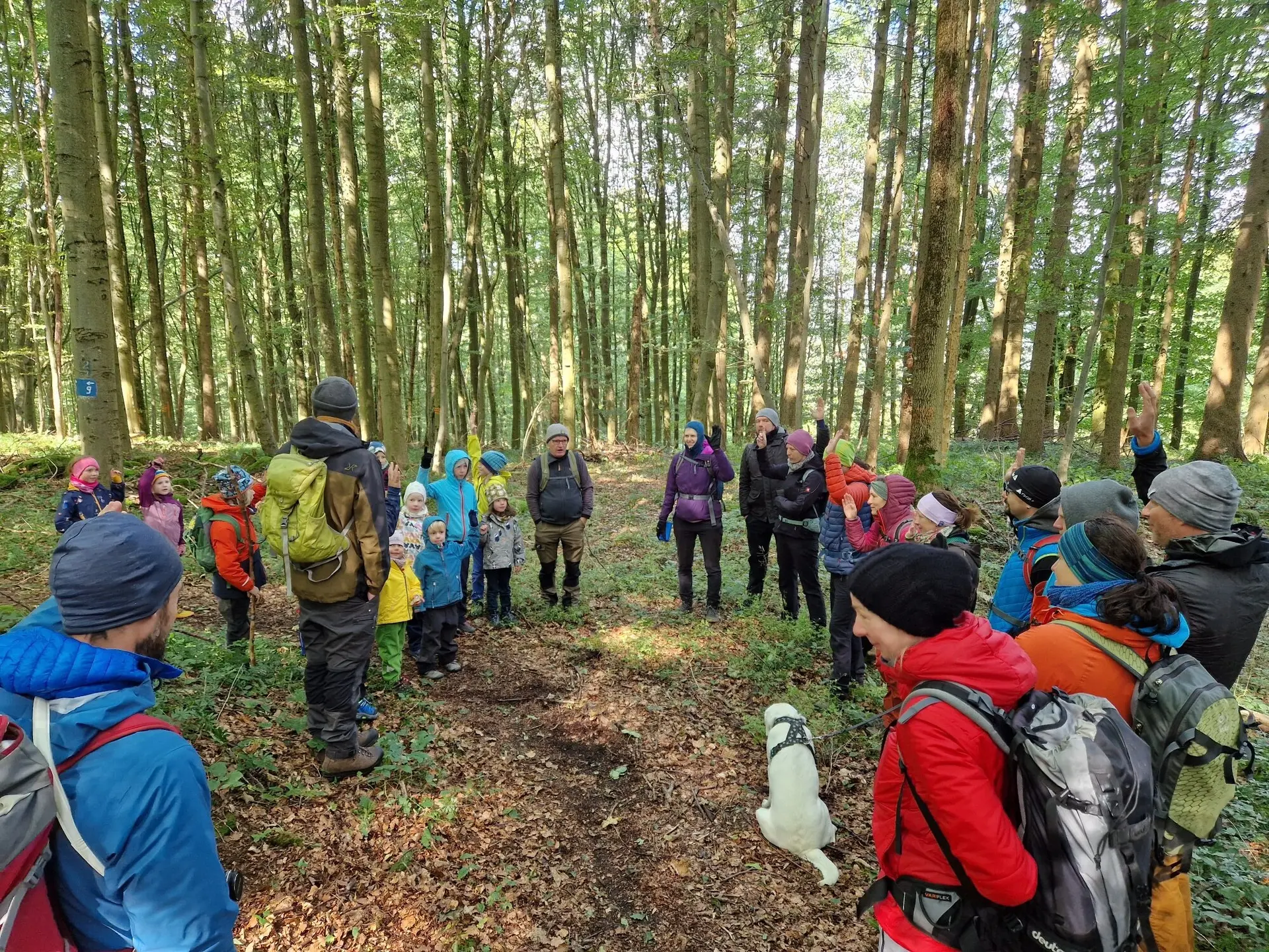 Unsere Familiengruppe unterwegs mit den Rhönrangern | © DAV Sektion Fulda