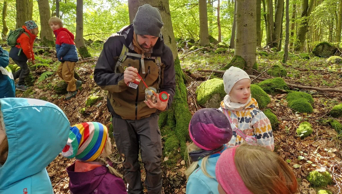 Unsere Familiengruppe unterwegs mit den Rhönrangern | © DAV Sektion Fulda