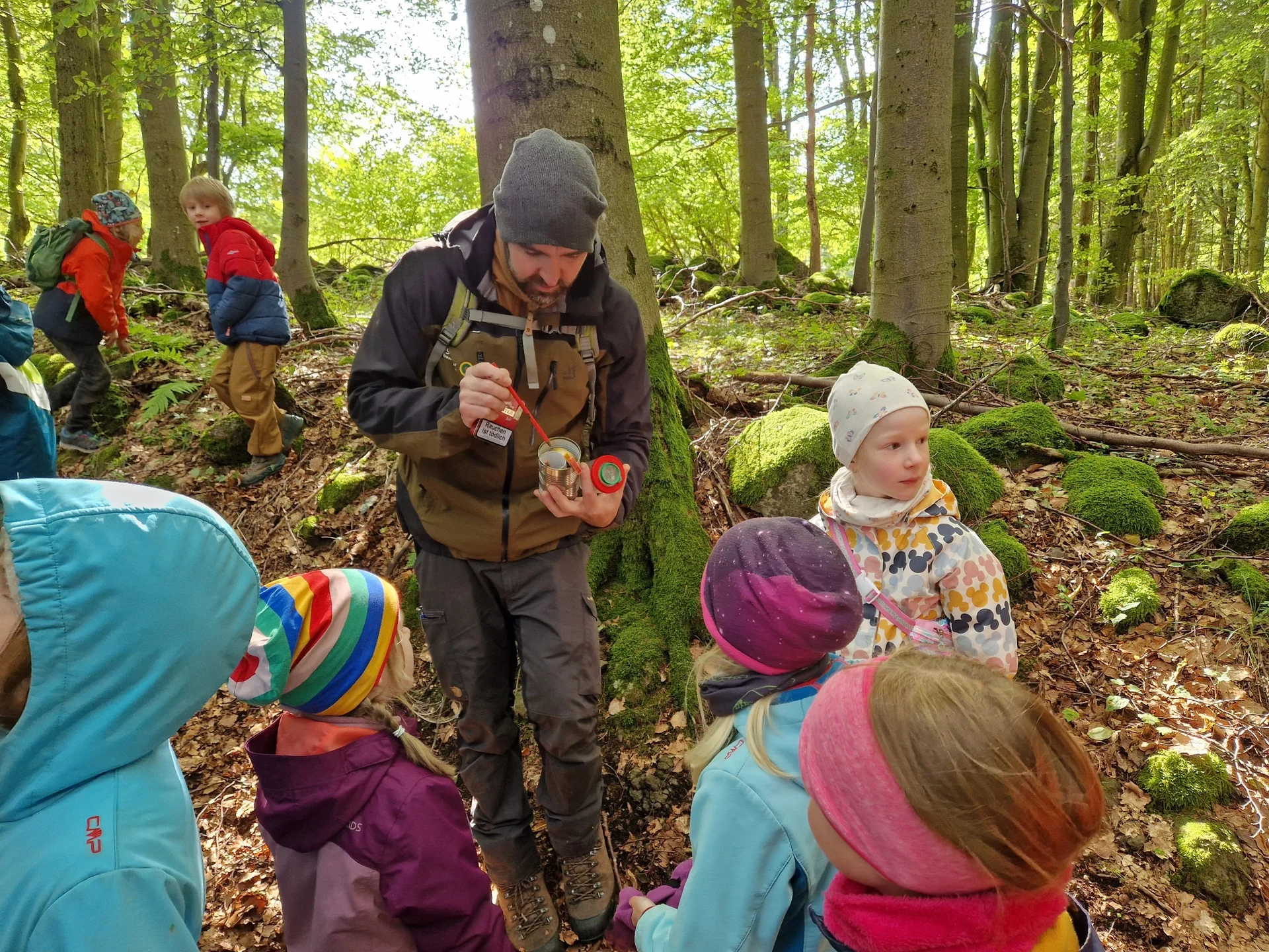 Unsere Familiengruppe unterwegs mit den Rhönrangern | © DAV Sektion Fulda