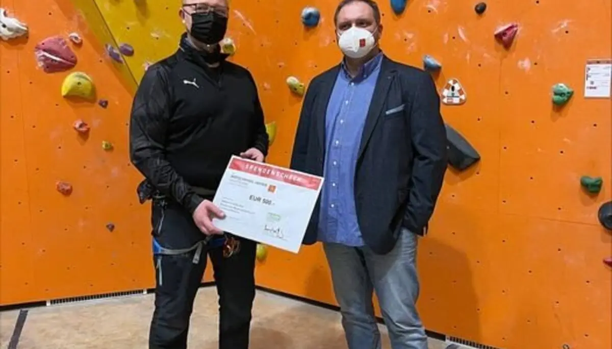 Scheckübergabe Inklusionsgruppe 2021 | © DAV Fulda