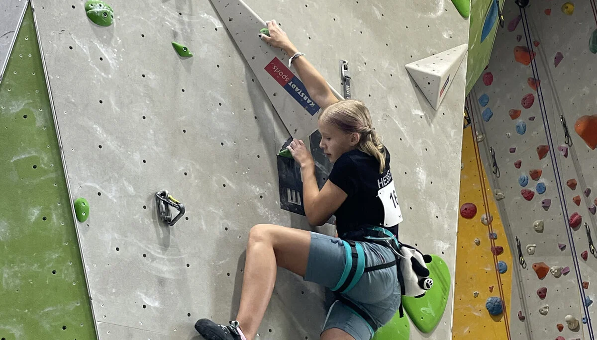 Franziska Hau U13 im Lead | © DAV Sektion Fulda