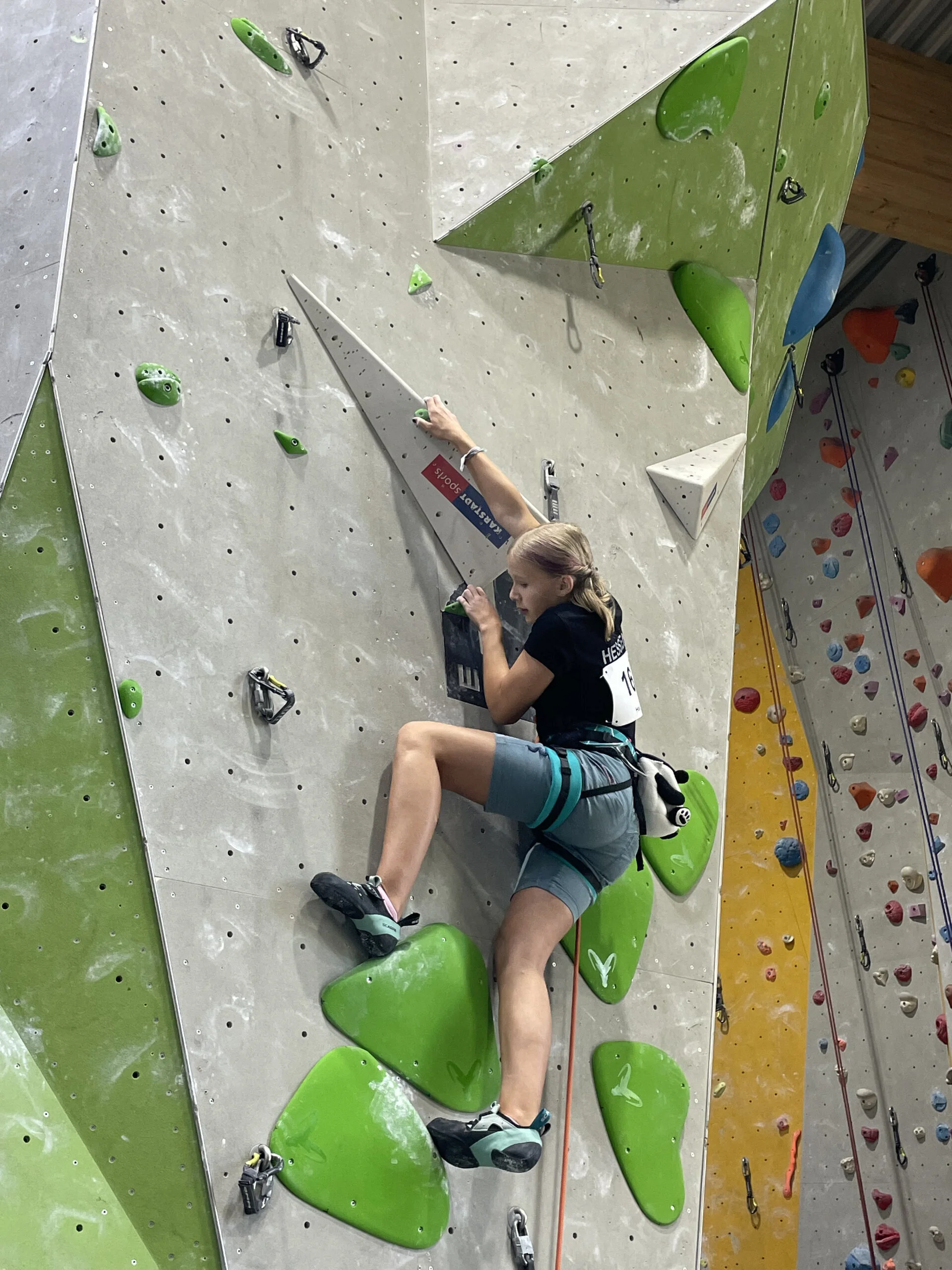 Franziska Hau U13 im Lead | © DAV Sektion Fulda