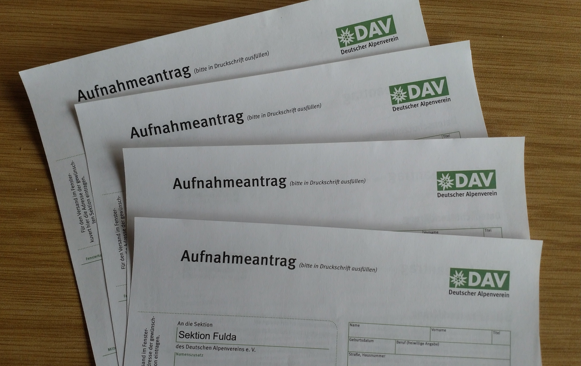 DAV Sektion Fulda Aufnahmeantrag | © DAV Sektion Fulda