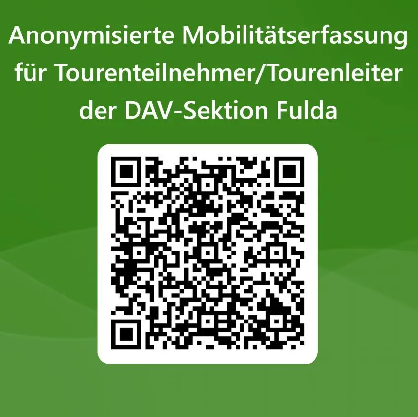 QR Code Mobilitätserfassung Touren und Kurse | © DAV Sektion Fulda