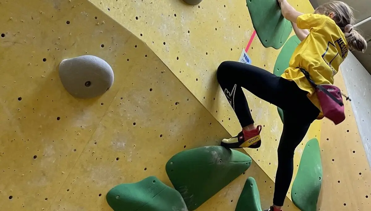 Sara-Sophie Hopf beim ersten KidsCup 2024 | © DAV Sektion Fulda