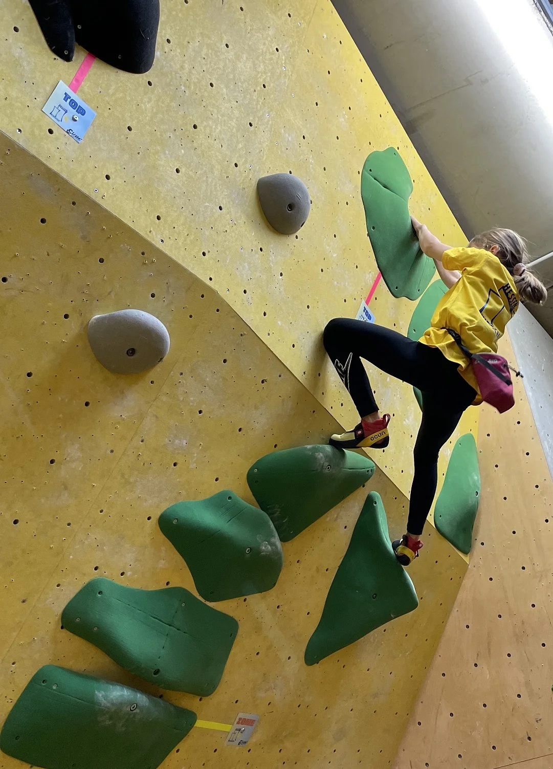 Sara-Sophie Hopf beim ersten KidsCup 2024 | © DAV Sektion Fulda