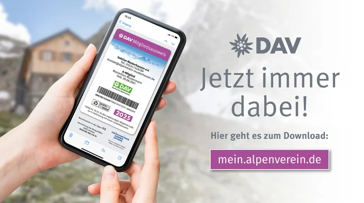 Digitaler DAV-Mitgliedsausweis | © Deutscher Alpenverein e.V.