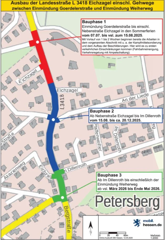 Ausbau Straße Eichzagel Petersberg | © Gemeinde Petersberg