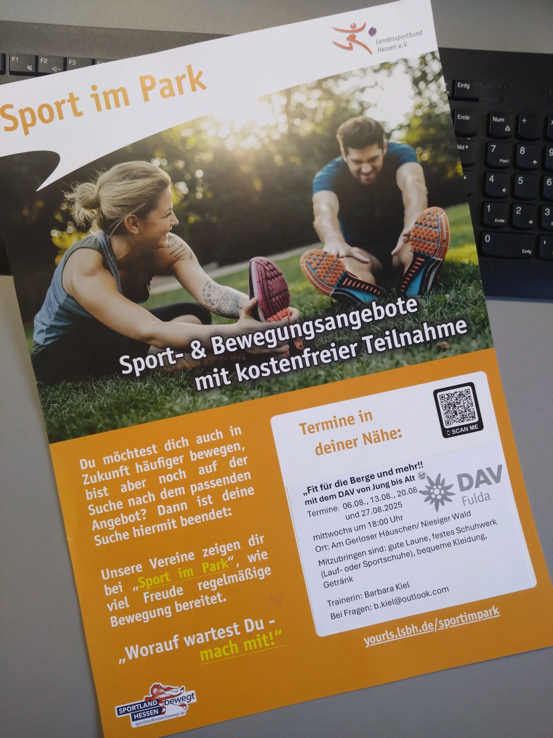 Plakat Sport im Park | © LSBH