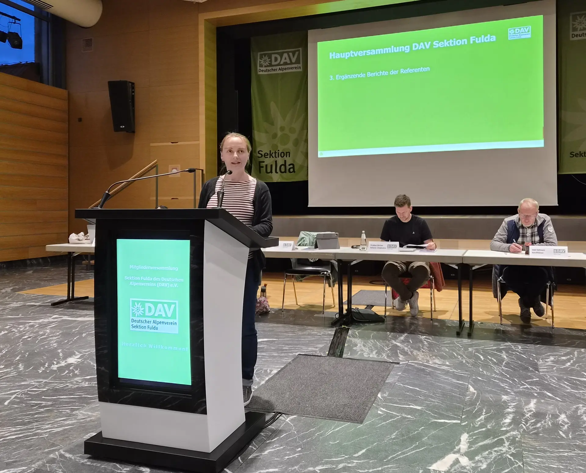 Mitgliederversammlung DAV Sektion Fulda - Bericht des Referenten Infrastruktur Christian Günther | © DAV Sektion Fulda